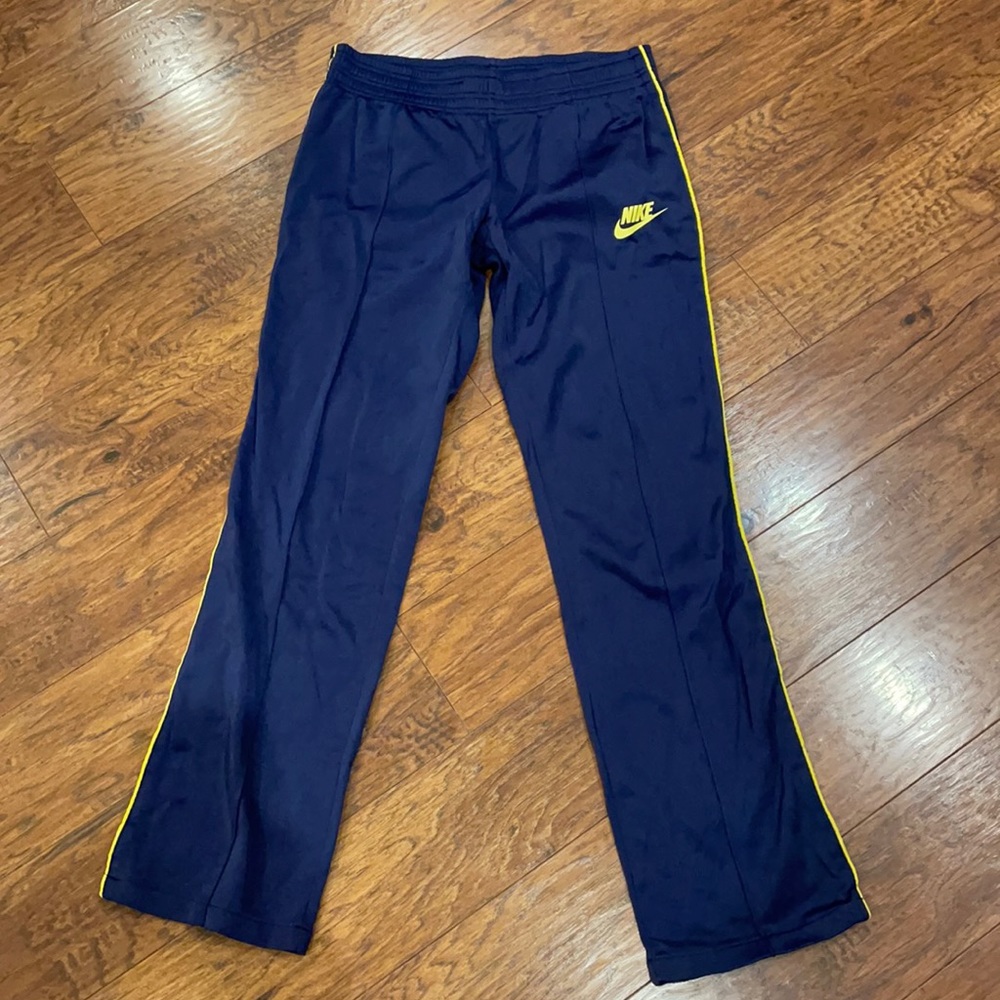 Vintage Blue & Yellow Side Stripe Nike Orange Swoosh Tag Track Pants 70’s